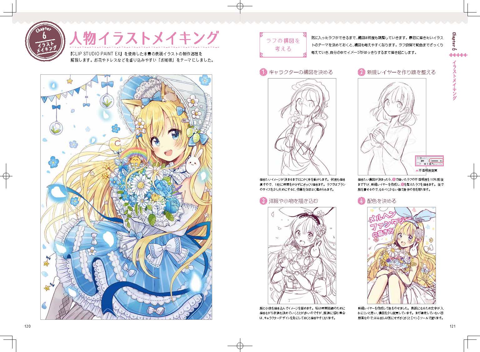 重版出来３刷御礼 メルヘンでファンタジーなイラストの技法書 メルヘンファンタジーな女の子のキャラデザ 作画テクニック スタジオダンク